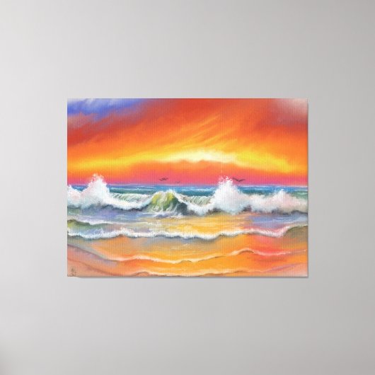 Gloeiing - Aquarel Kunst Canvas Afdruk (Voorkant)