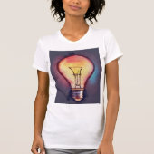Gloeilamp Aquarel Schilderij, Lamp T-shirt (Voorkant)