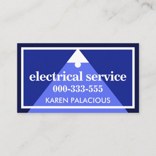 Gloeilamp bedrading Lijst elektricien Visitekaartje (Voorkant)