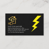 gloeilamp bliksemelektriciteit visitekaartje (Achterkant)