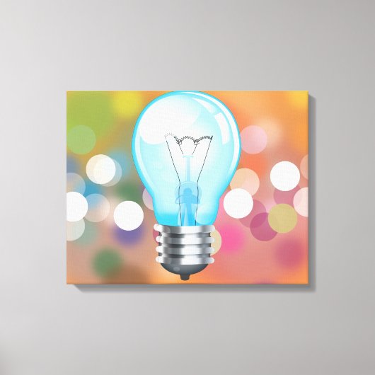 Gloeilamp Canvas Afdruk (Voorkant)