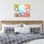 Gloeilamp Canvas Afdruk (Insitu (Slaapkamer))