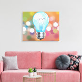 Gloeilamp Canvas Afdruk (Insitu (Woonkamer))