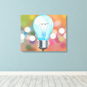 Gloeilamp Canvas Afdruk (Insitu (Houten vloer))