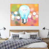 Gloeilamp Canvas Afdruk (Insitu (Slaapkamer))