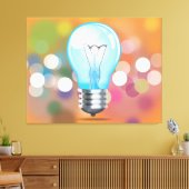 Gloeilamp Canvas Afdruk (Insitu (Woonkamer))