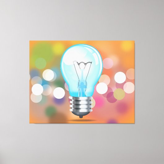 Gloeilamp Canvas Afdruk (Voorkant)