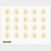 Gloeilamp Dim De Lichten Earth Hour  Ronde Sticker (Vel)