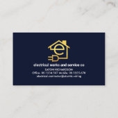 Gloeilamp Elektrische Bedrading Visitekaartje (Achterkant)