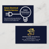 Gloeilamp Elektrische Bedrading Visitekaartje (Voorkant / Achterkant)