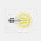 Gloeilamp Fleece Deken (Voorkant (Horizontaal))