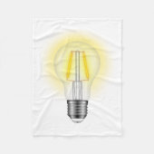 Gloeilamp Fleece Deken (Voorkant)