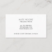 Gloeilamp Idee Symbool Zwart-wit Minimalist Visitekaartje (Achterkant)