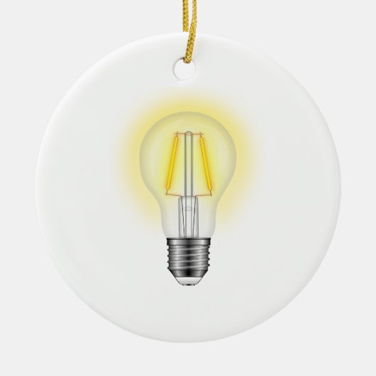 Gloeilamp Keramisch Ornament (Voorkant)