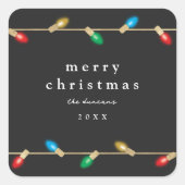  gloeilamp kerstverlichting cadeau Label (Voorkant)