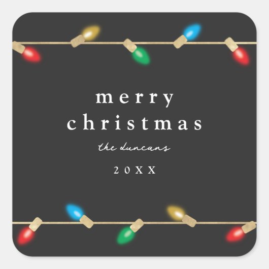  gloeilamp kerstverlichting cadeau Label (Voorkant)