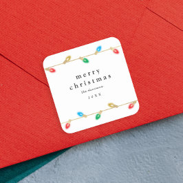  gloeilamp kerstverlichting cadeau Label