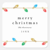 gloeilamp kerstverlichting cadeau Label (Voorkant)