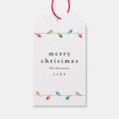  gloeilamp kerstverlichting cadeau Label Cadeaulabel (Voorkant)