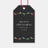 gloeilamp kerstverlichting cadeau Label Cadeaulabel (Voorkant)