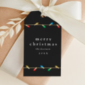  gloeilamp kerstverlichting cadeau Label Cadeaulabel