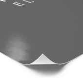 GLOEILAMP MONOGRAM LOGO OP GRIJS VOOR ELEKTRICIENS PERFECT POSTER (Hoek)