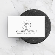 GLOEILAMP MONOGRAM LOGO OP WIT VOOR ELEKTRICIENS