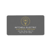 GLOEILAMP MONOGRAM LOGO voor ELEKTRICANEN Etiket (Voorkant)