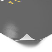 GLOEILAMP MONOGRAM LOGO voor ELEKTRICIENS Perfect Poster (Hoek)