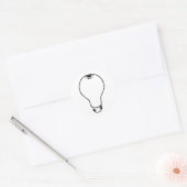 gloeilamp ronde sticker (Envelop)