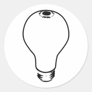 gloeilamp ronde sticker