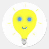 Gloeilamp ronde Stickers (Voorkant)