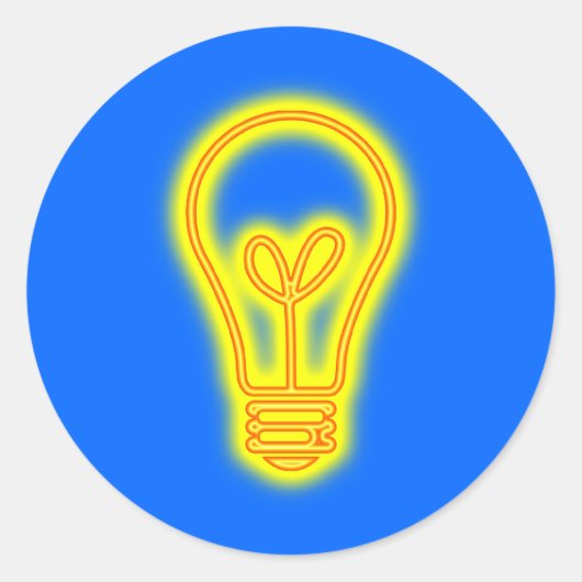 gloeilamp Sticker (Voorkant)