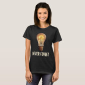 Gloeilamp vergeet nooit licht t-shirt (Voorkant volledig)