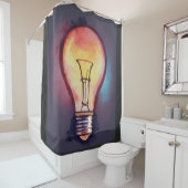 Gloeilamp Waterverf schilderen, gloeilamp Douchegordijn (In situ)