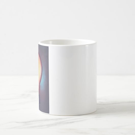 Gloeilamp Waterverf schilderen, gloeilamp Koffiemok (Center)