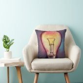 Gloeilamp Waterverf schilderen, gloeilamp Kussen (Stoel)