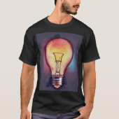 Gloeilamp Waterverf schilderen, gloeilamp T-shirt (Voorkant)
