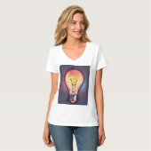 Gloeilamp Waterverf schilderen, gloeilamp T-shirt (Voorkant volledig)
