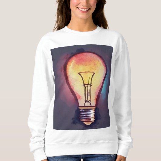 Gloeilamp Waterverf schilderen, gloeilamp Trui (Voorkant)