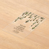 gloeilampen Botanisch groen bruiloft Acryl Uitnodigingen (Laagn)