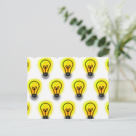 Gloeilampen Briefkaart (Staand voorkant)