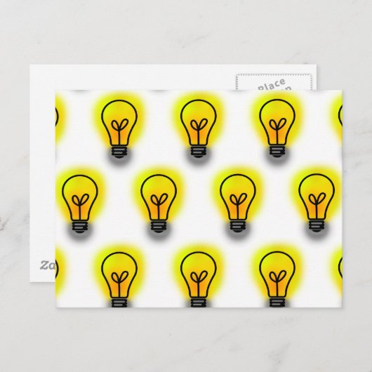 Gloeilampen Briefkaart (Voorkant / Achterkant)