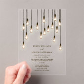 gloeilampen bruiloft acryl uitnodigingen (Insitu (Draagbaar))