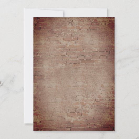  gloeilampen Greenery Brick Wedding Invitati Kaart (Achterkant)