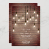 gloeilampen Hout Weddenschap Kaart (Voorkant / Achterkant)