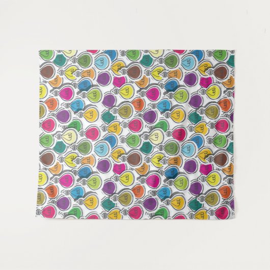 Gloeilampen Patroon wandtapijten Wandkleed (Voorkant (horizontaal))