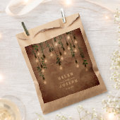  gloeilampen Rustic Brick Botanical Wedding Bedankzakje (Geknipt)