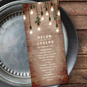 gloeilampen Rustic Brick Wedding Menu
