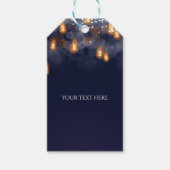 gloeilampen Rustic Wedding Favor Cadeaulabel (Voorkant)